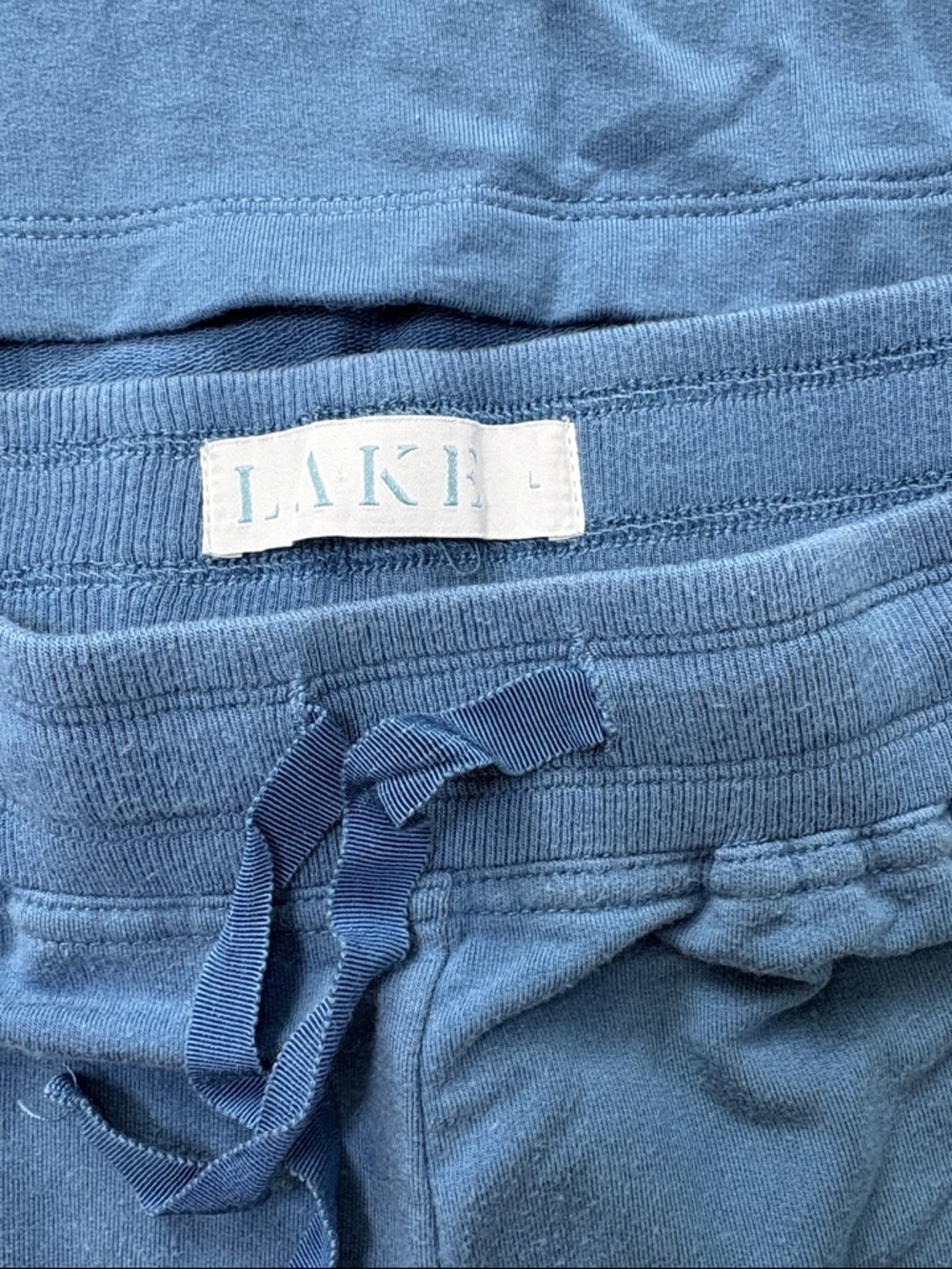 LAKE Relax Pants Set in Dusty Blue Pajama Loungewear Set Large - Picture 6 of 8